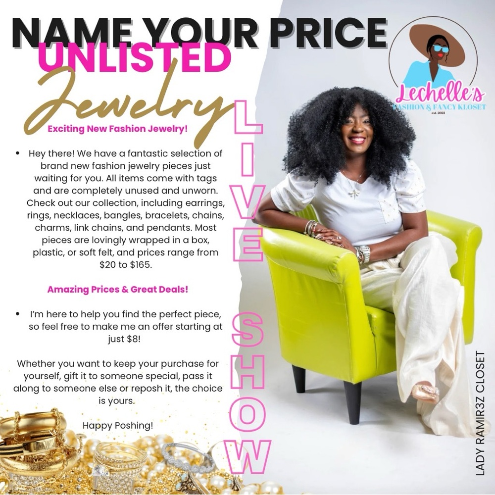 NAME YOUR PRICE Unlisted Jewelry
 LIVE SHOW Listing